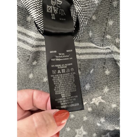 Ted Baker Mariae Sweater Dress 3 (US 8) Black Stars Jacquard Fit Flare Skater - Picture 11 of 12